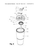 DRINKING VESSELS INCLUDING DEVICES FOR PROVIDING A MIXED LIQUID THEREFROM diagram and image