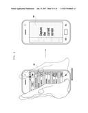 MOBILE TERMINAL HAVING A TOUCH SCREEN AND METHOD FOR PROVIDING A USER     INTERFACE THEREIN diagram and image