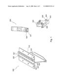 Rail for positioning and locking of elements, and a corresponding fitting diagram and image