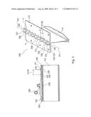 Rail for positioning and locking of elements, and a corresponding fitting diagram and image