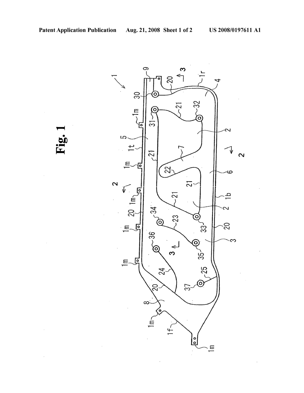 Curtain airbag and curtain airbag apparatus - diagram, schematic, and image 02