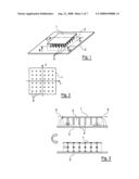 Planar Antenna With Conductive Studs Extending From The Ground Plane And/Or From At Least One Radiating Element, And Corresponding Production Method diagram and image