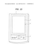 Image display apparatus with image entry function diagram and image