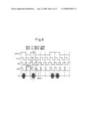 Transmitter circuit and radio transmission apparatus for transmitting data via radio by using impulses diagram and image