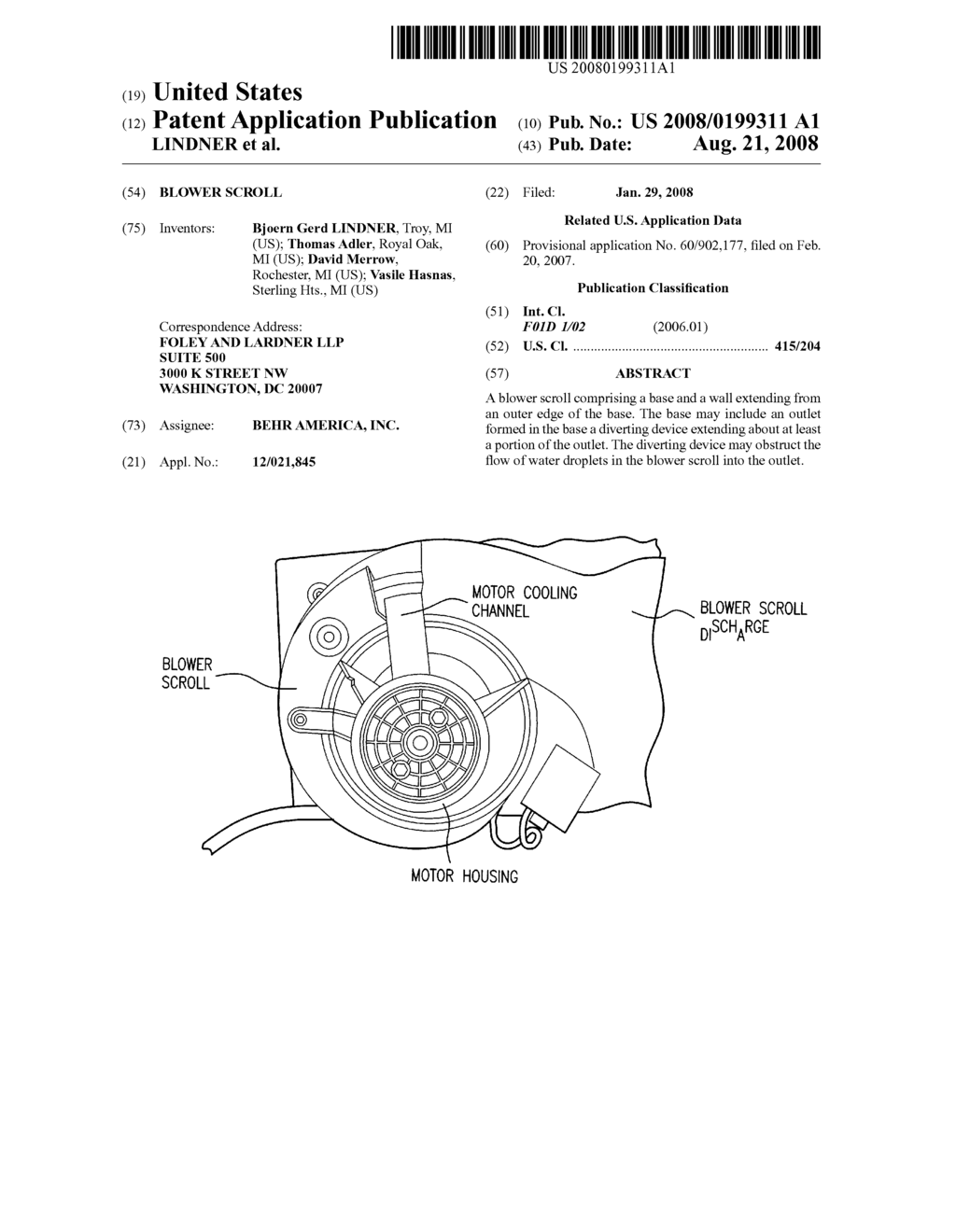 BLOWER SCROLL - diagram, schematic, and image 01