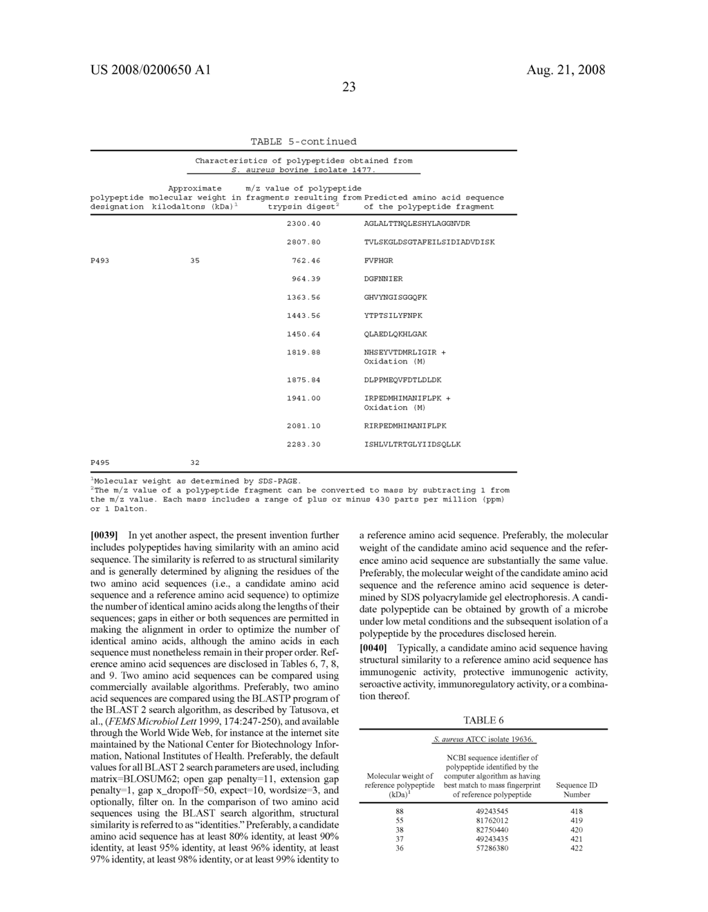 Polypeptides and immunizing compositions containing gram positive polypeptides and methods of use - diagram, schematic, and image 30