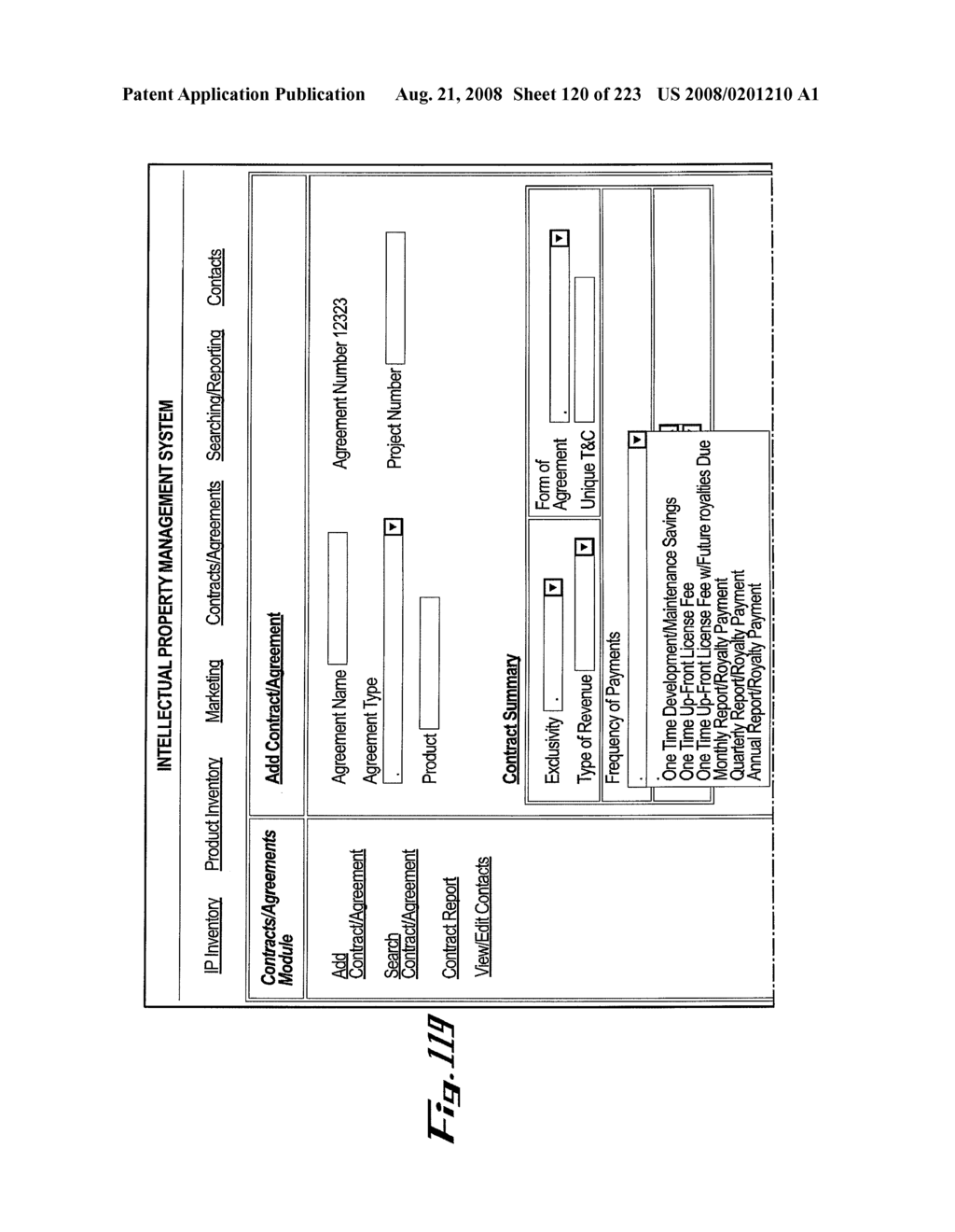 SYSTEM AND METHOD FOR MANAGING INTELLECTUAL PROPERTY - diagram, schematic, and image 121