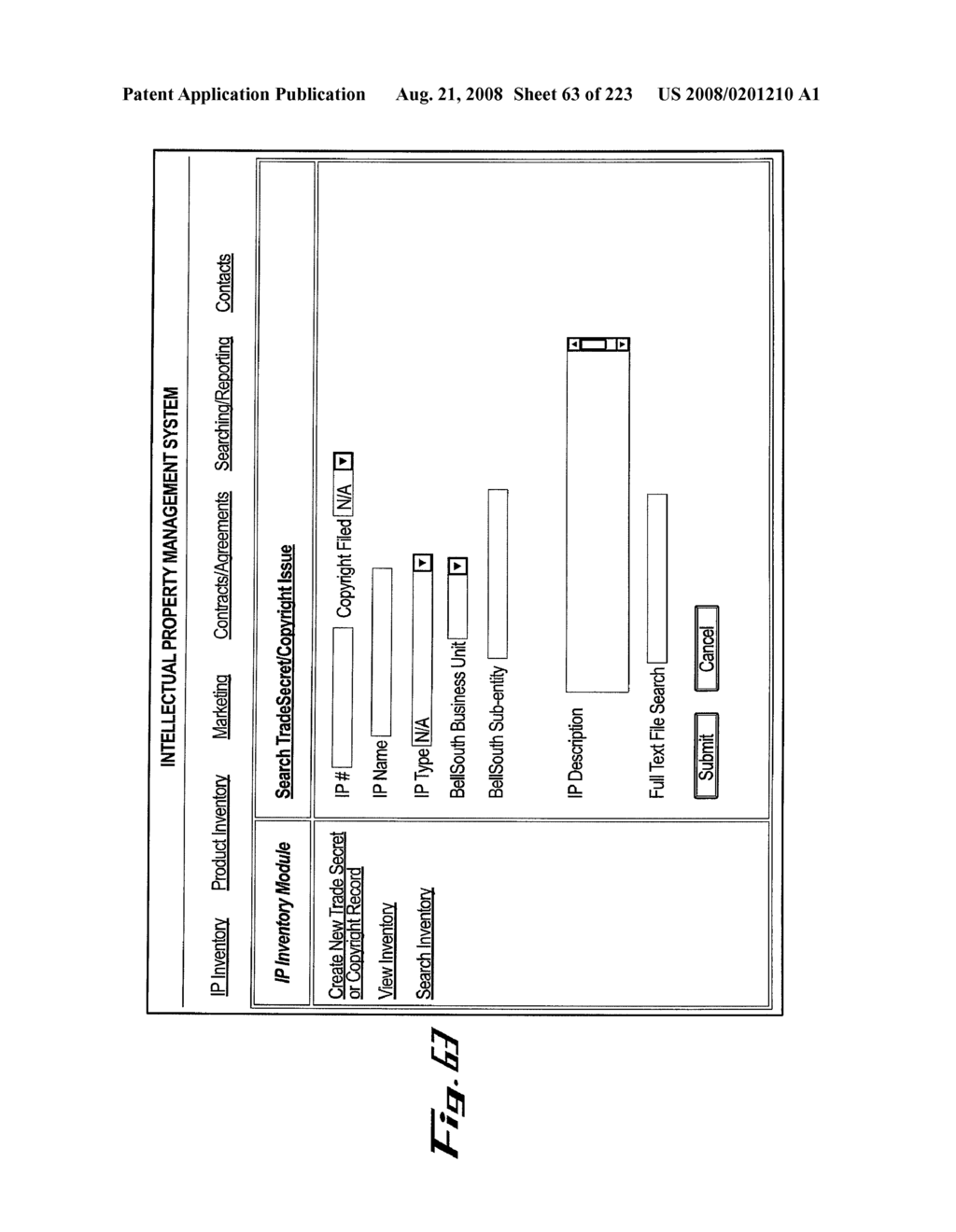 SYSTEM AND METHOD FOR MANAGING INTELLECTUAL PROPERTY - diagram, schematic, and image 64