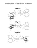 Scissors with comb diagram and image