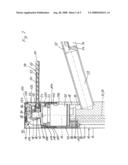 Sanitary fitting with a luminous actuating lever diagram and image