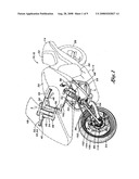 Motorcycle steering diagram and image
