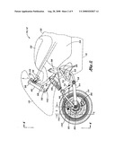 Motorcycle steering diagram and image