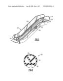 Passenger Conveyor Handrail Having a Gripping Surface with a Generally Circular Cross-Section diagram and image