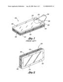 Disposable tissue package with reflective surface and reflective element for use with tissue packages diagram and image