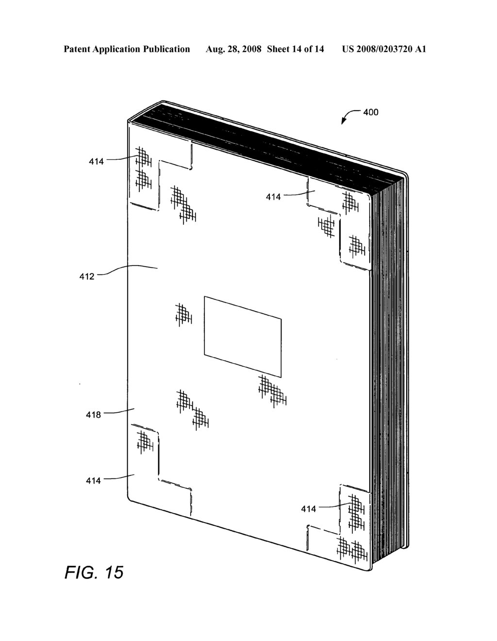 STRETCHABLE BOOK COVERING WITH REINFORCING ELEMENTS - diagram, schematic, and image 15
