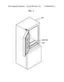 Refrigerator with tray cover diagram and image