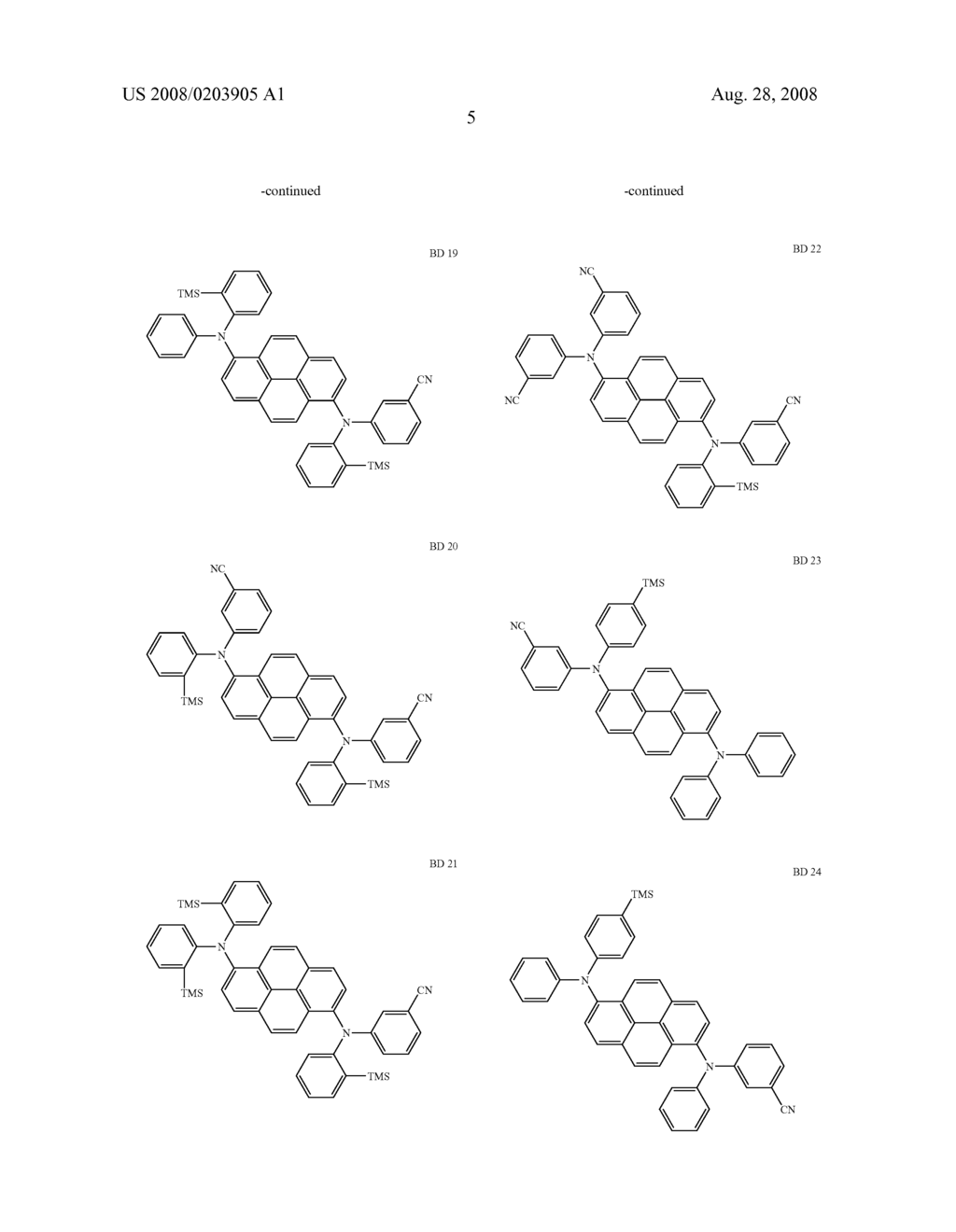 Blue light emitting compound and organic electroluminescent device using the same - diagram, schematic, and image 07