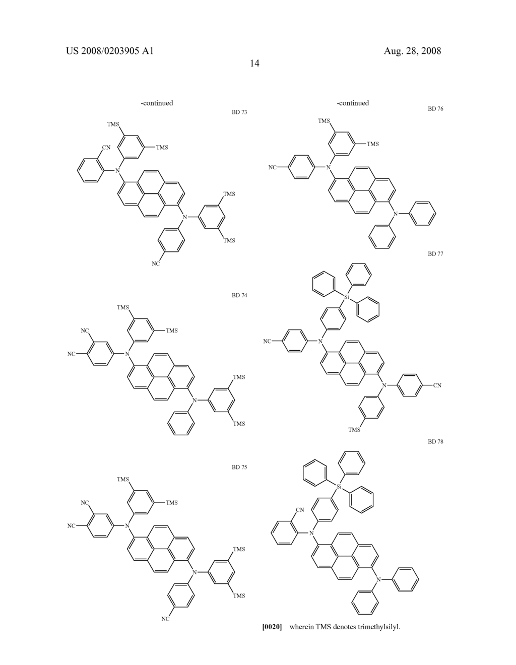 Blue light emitting compound and organic electroluminescent device using the same - diagram, schematic, and image 16