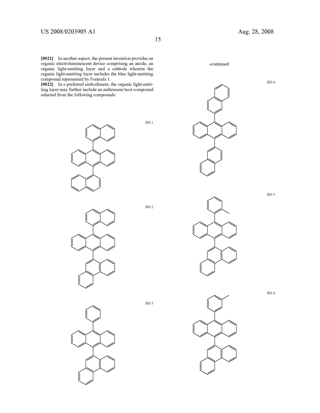 Blue light emitting compound and organic electroluminescent device using the same - diagram, schematic, and image 17