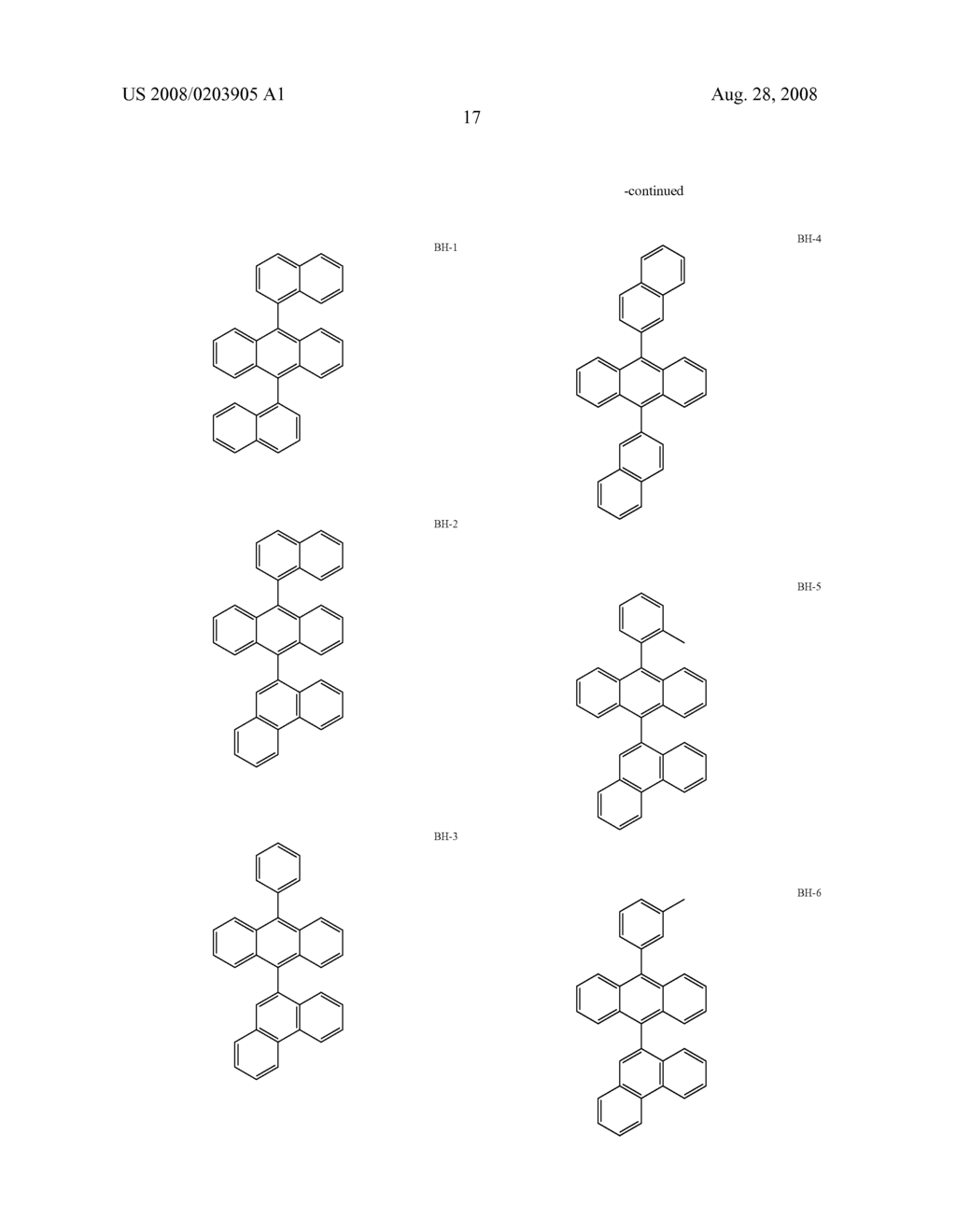 Blue light emitting compound and organic electroluminescent device using the same - diagram, schematic, and image 19