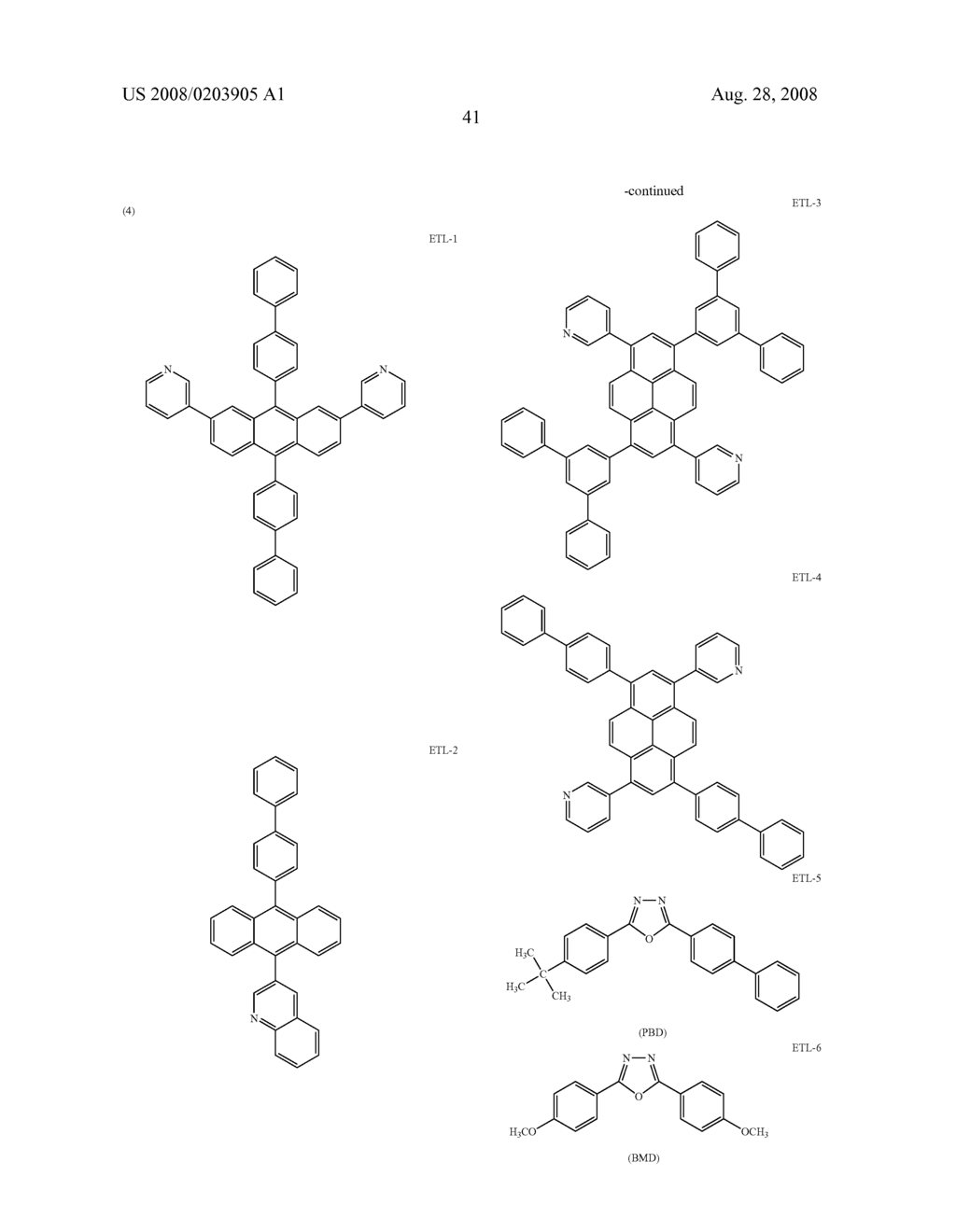 Blue light emitting compound and organic electroluminescent device using the same - diagram, schematic, and image 43