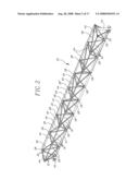 Movable support armature for a curved reflector diagram and image