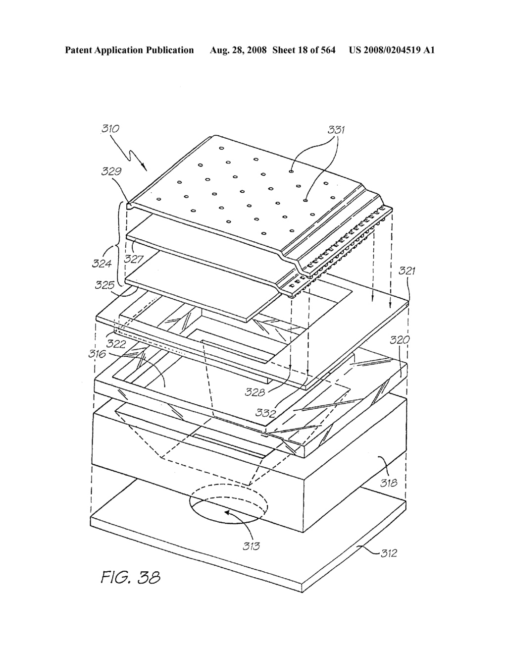 Inkjet Printhead With Laterally Reciprocating Paddle - diagram, schematic, and image 19