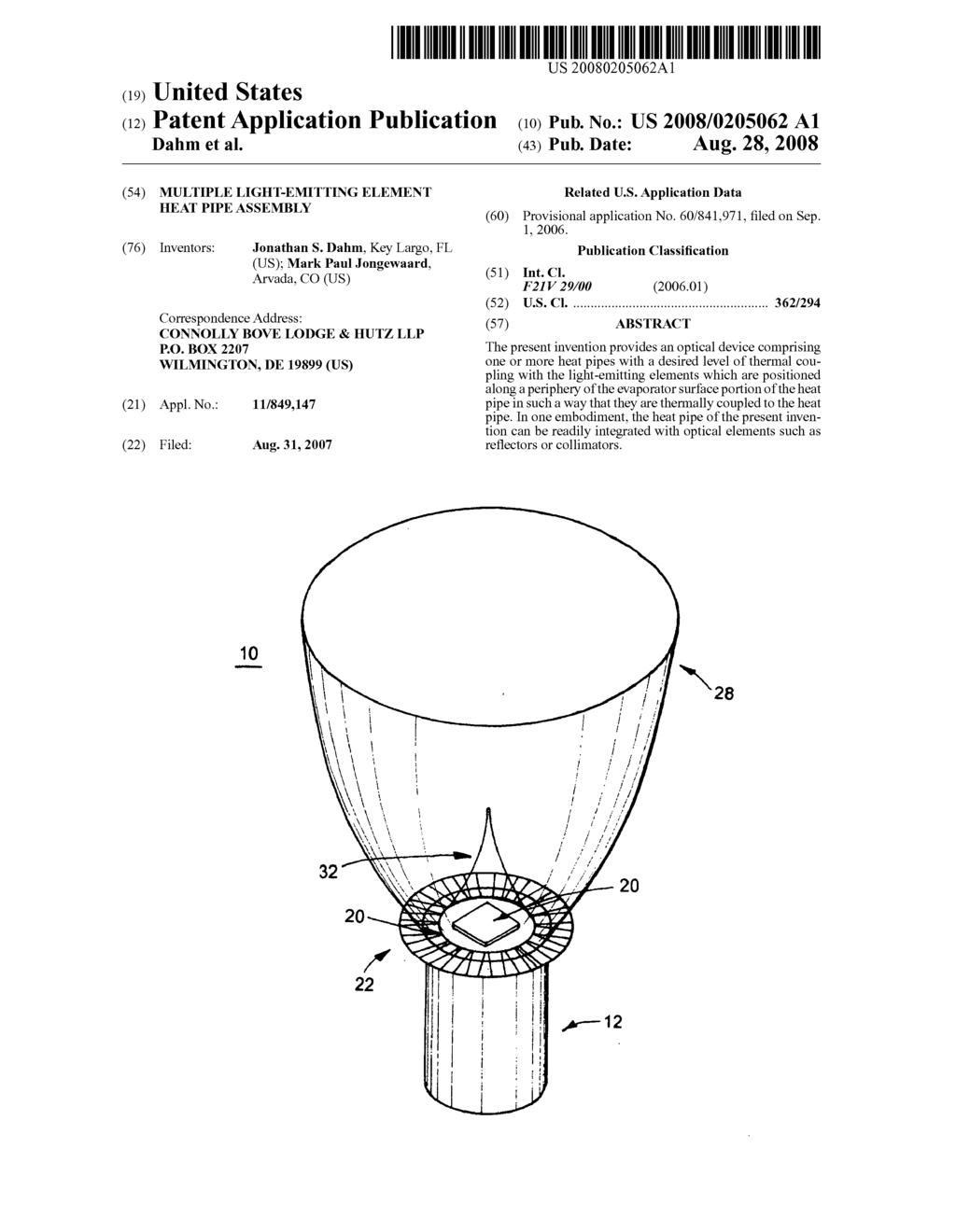 MULTIPLE LIGHT-EMITTING ELEMENT HEAT PIPE ASSEMBLY - diagram, schematic, and image 01