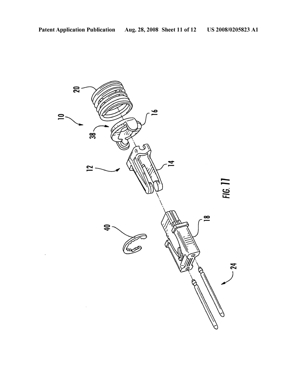 Articulated force application for multi-fiber ferrules - diagram, schematic, and image 12