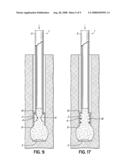 METHOD AND APPARATUS FOR CREATING RAMMED AGGREGATE PIERS USING A HOLLOW MANDREL WITH UPWARD FLOW RESTRICTORS diagram and image