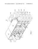 Flat-panel display processing tool with storage bays and multi-axis robot arms diagram and image