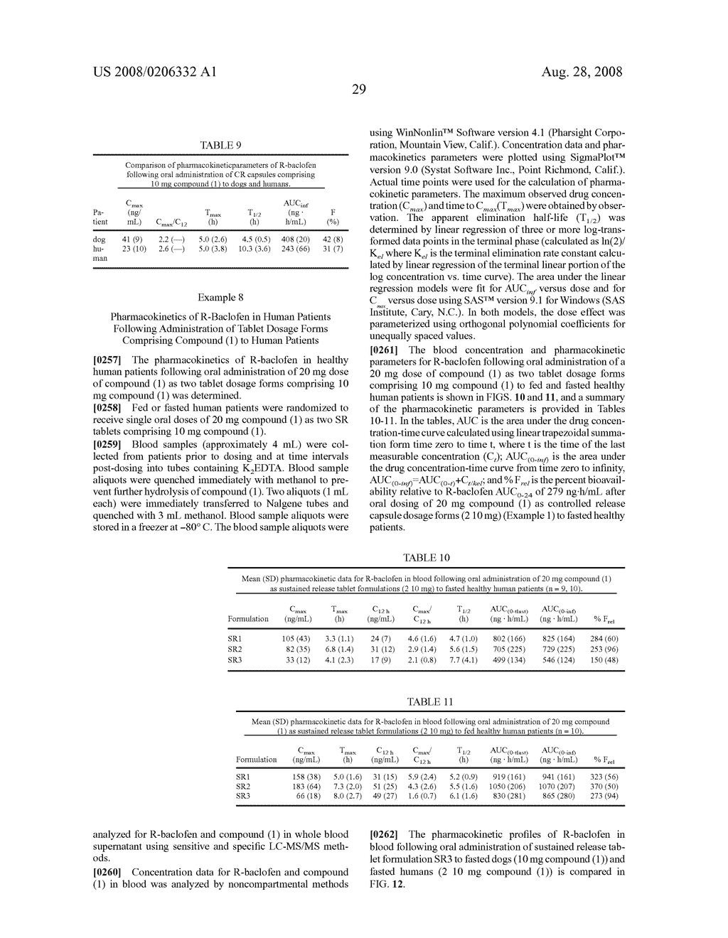 SUSTAINED RELEASE ORAL DOSAGE FORMS OF A PRODRUG OF R-BACLOFEN AND METHODS OF TREATMENT - diagram, schematic, and image 39