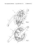 BICYCLE CRANKSET WITH TWO CHAINRINGS diagram and image