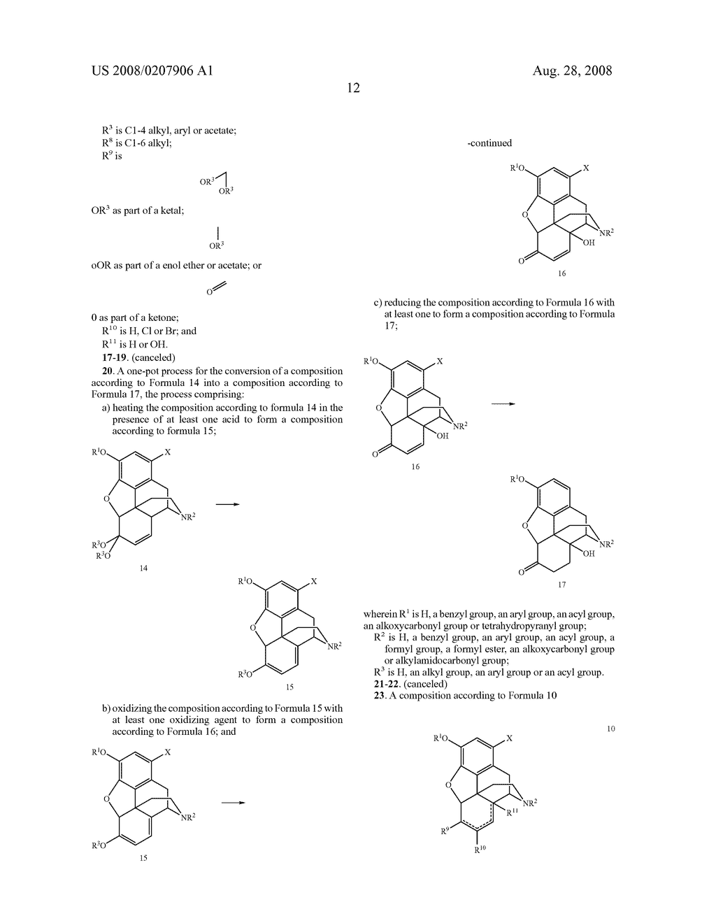 Synthetic Route to 14-Hydroxyl Opiates Through 1-Halo-Thebaine or Analogs - diagram, schematic, and image 13