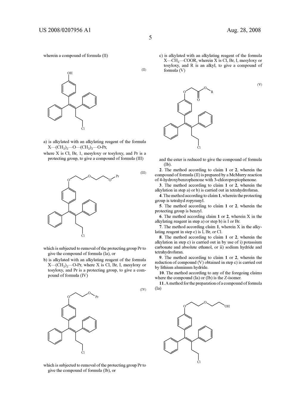 METHOD FOR THE PREPARATION OF THERAPEUTICALLY VALUABLE TRIPHENYLBUTENE DERIVATIVES - diagram, schematic, and image 06