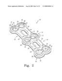 Spine plate with configured bone screw bores diagram and image