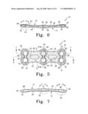 Spine plate with configured bone screw bores diagram and image