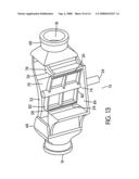 Flow diverter for controlling the pressure and flow rate in CPAP device diagram and image