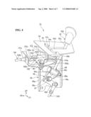 Drive switching lever structure for vehicle diagram and image