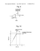 Voltage boosting power supply circuit for monitoring charging voltage with predetermined voltage to detect boosted voltage, and boosted voltage control method diagram and image