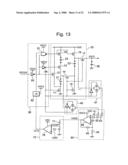 Voltage boosting power supply circuit for monitoring charging voltage with predetermined voltage to detect boosted voltage, and boosted voltage control method diagram and image