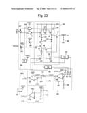 Voltage boosting power supply circuit for monitoring charging voltage with predetermined voltage to detect boosted voltage, and boosted voltage control method diagram and image