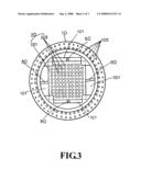 Heat radiating device for lamp diagram and image