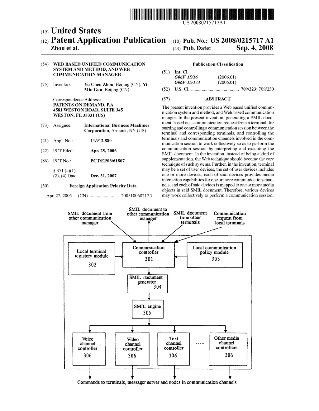 Web Based Unified Communication System and Method, and Web Communication Manager - diagram, schematic, and image 01