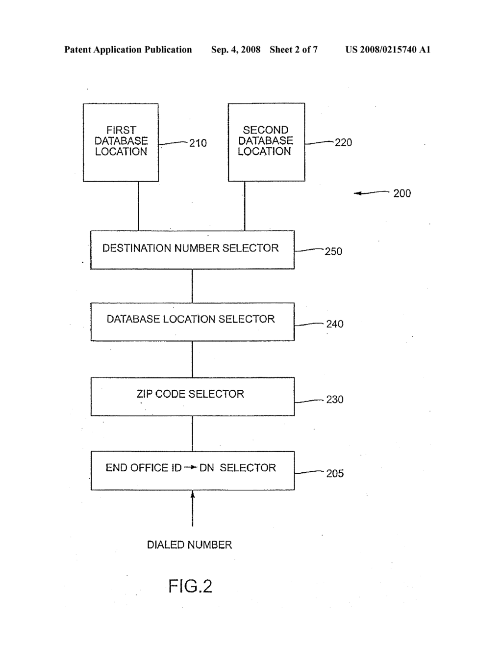 SYSTEM AND METHOD FOR SELECTING A DESTINATION NUMBER UPON RECEIVING A DIALED NUMBER FROM A CALLING PARTY - diagram, schematic, and image 03