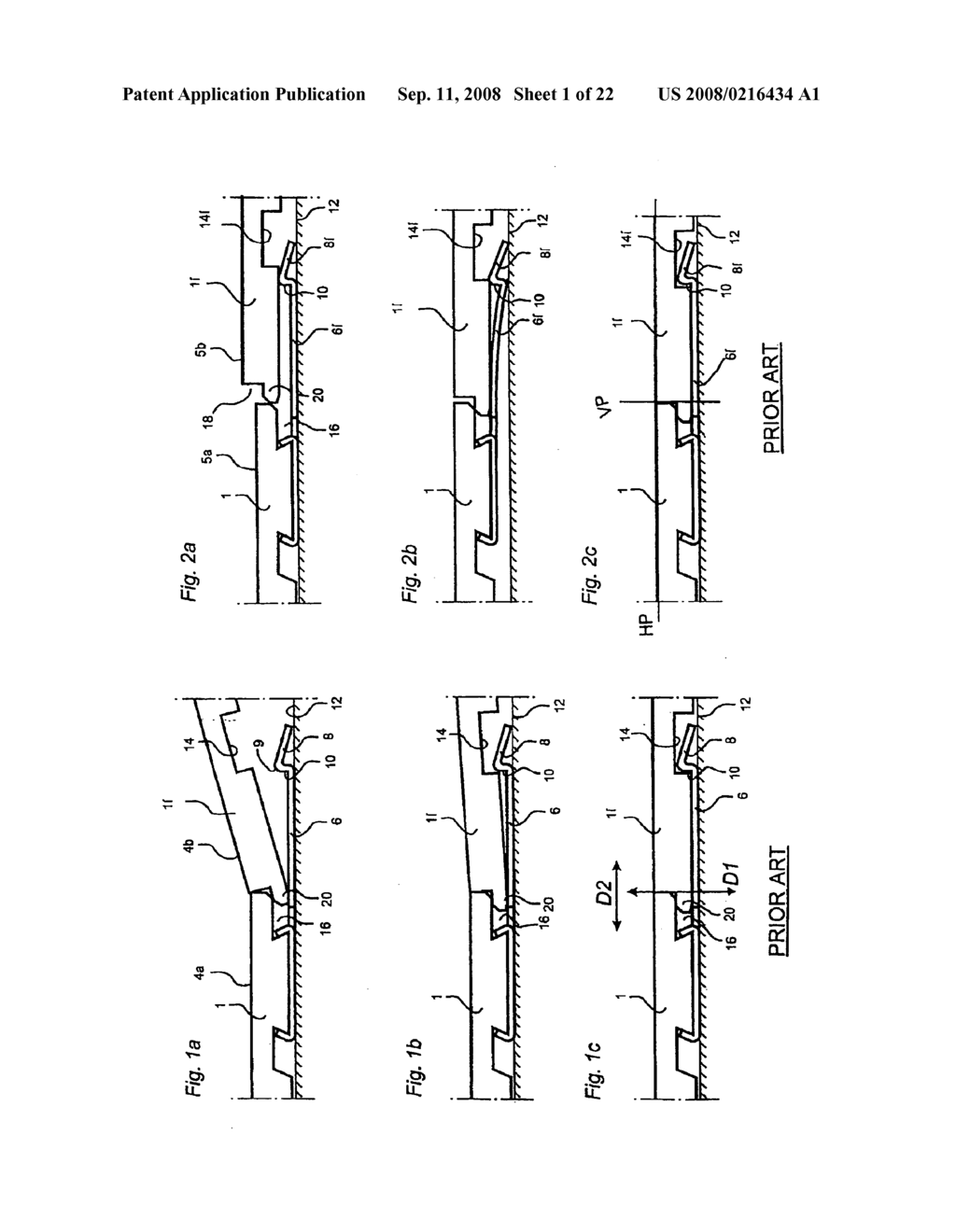 Mechanical locking system for floorboards - diagram, schematic, and image 02