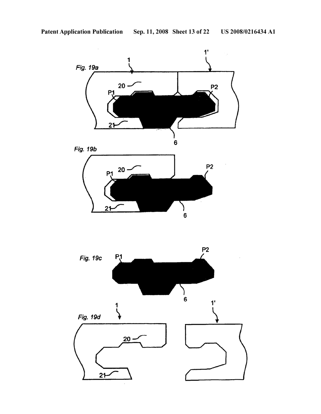 Mechanical locking system for floorboards - diagram, schematic, and image 14