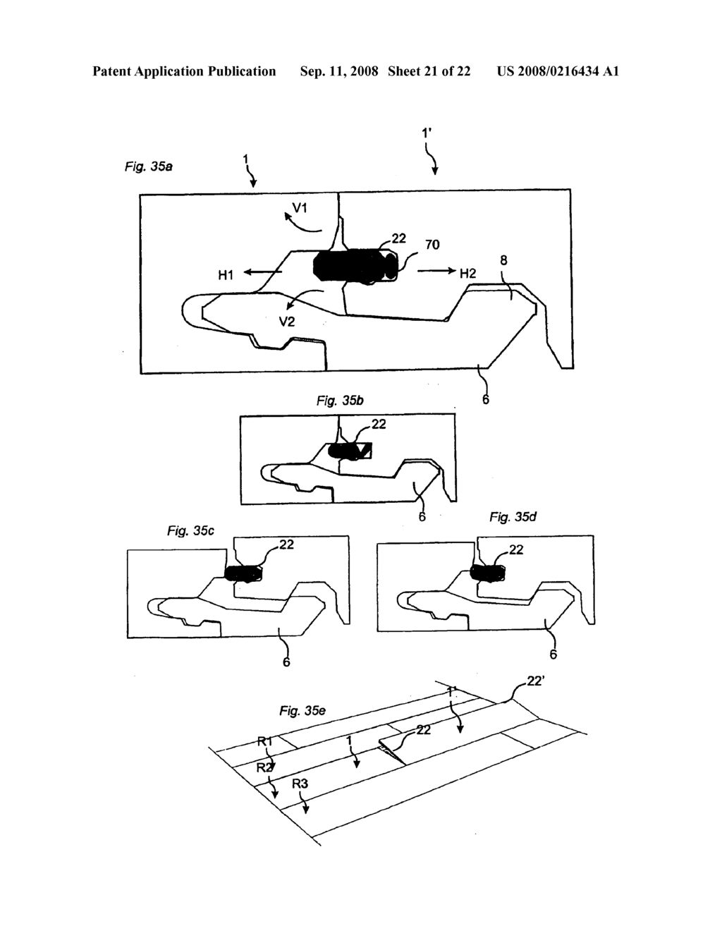 Mechanical locking system for floorboards - diagram, schematic, and image 22