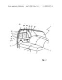 Automatically actuable side window roller blind diagram and image