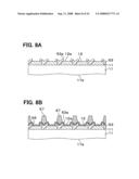 Metallic electrode forming method and semiconductor device having metallic electrode diagram and image